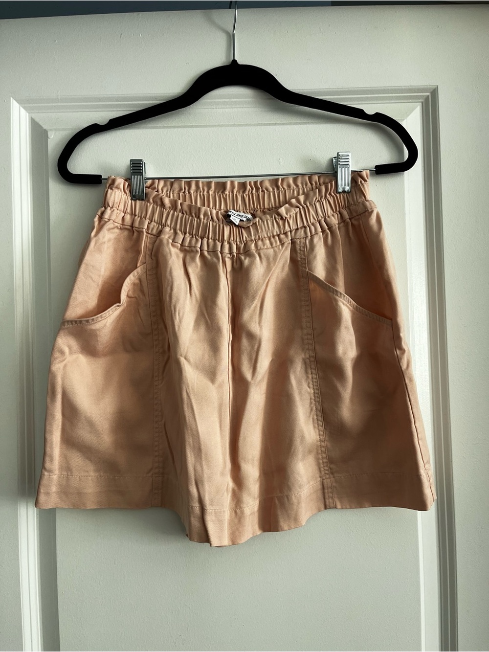 Elizabeth and James Peach Elastic-Waist Bermuda Shorts